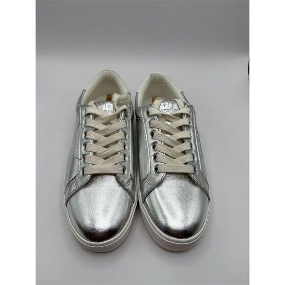 Sam Edelman Women's Ethyl Lace Up Sneakers metallic Silver 7.5 Casual NEW - Picture 8 of 9
